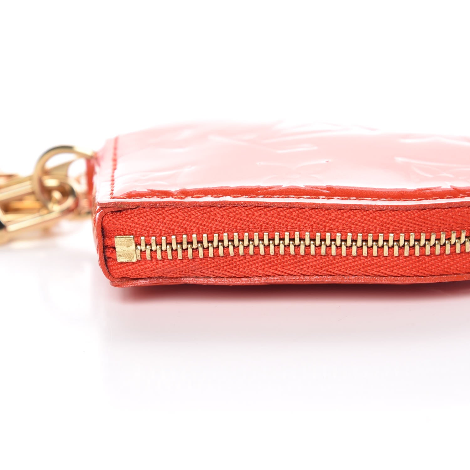 Louis Vuitton Vernis Heart Coin Purse Orange Sunset 8 of 8