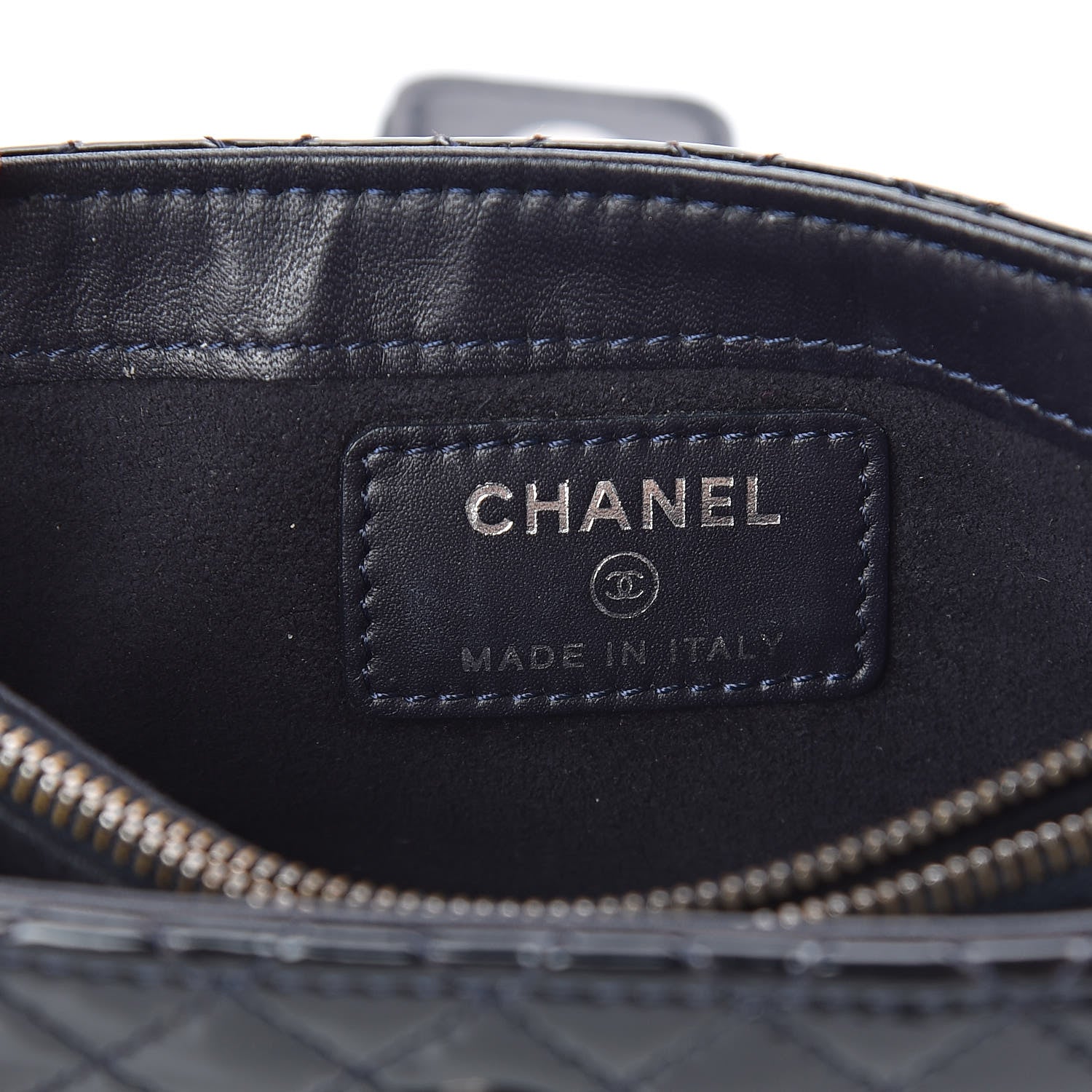 Chanel Patent Mini Boy Reverso Phone Holder Crossbody Navy 7 of 15