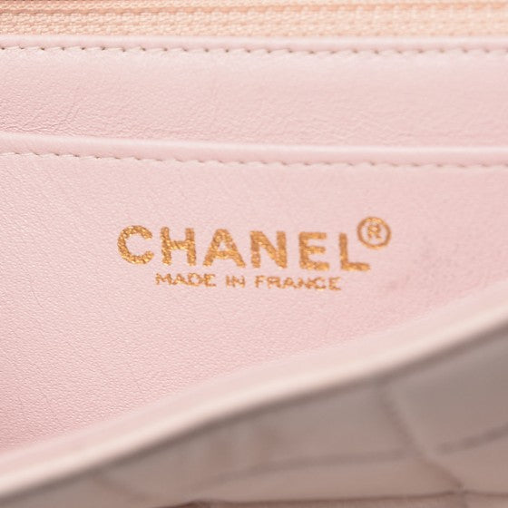 Chanel Lambskin Quilted Crystal Chocolate Bar Charm Flap Light Pink 6 of 12