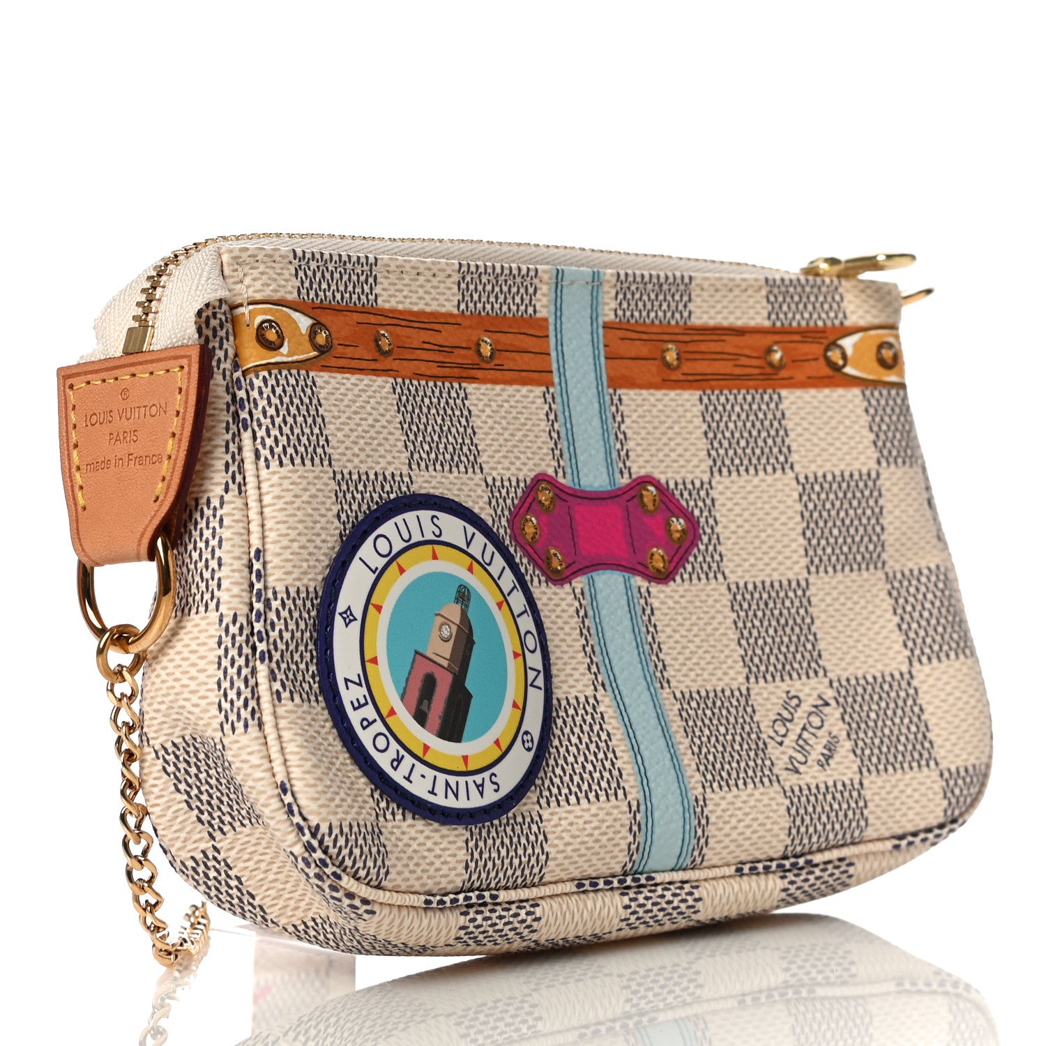 Louis Vuitton Damier Azur Summer Trunks Saint Tropez Mini Pochette Accessories 2 of 10