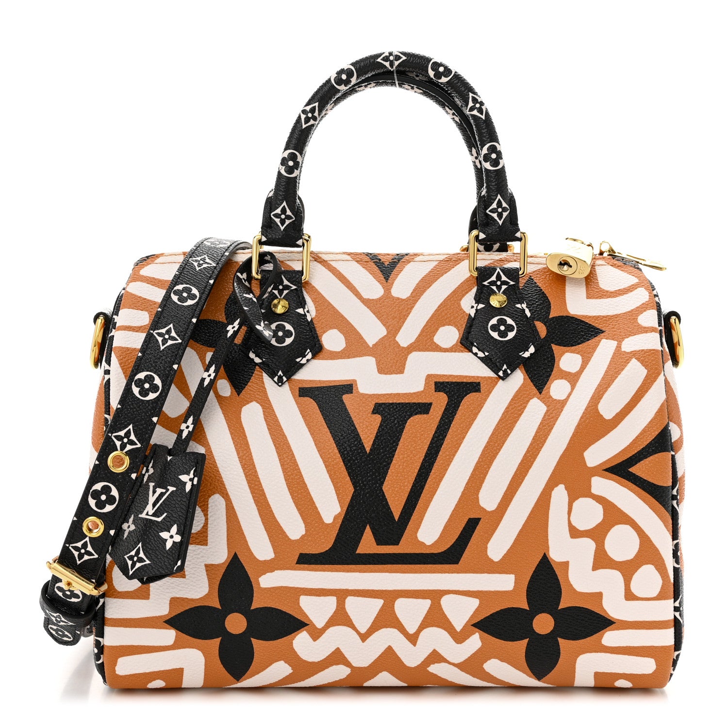 Louis Vuitton Monogram Giant Crafty Speedy Bandouliere 25 Creme Caramel 1 of 9