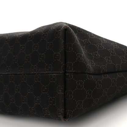 Gucci Denim Monogram Medium Jolicoeur Tote Dark Brown 10 of 12