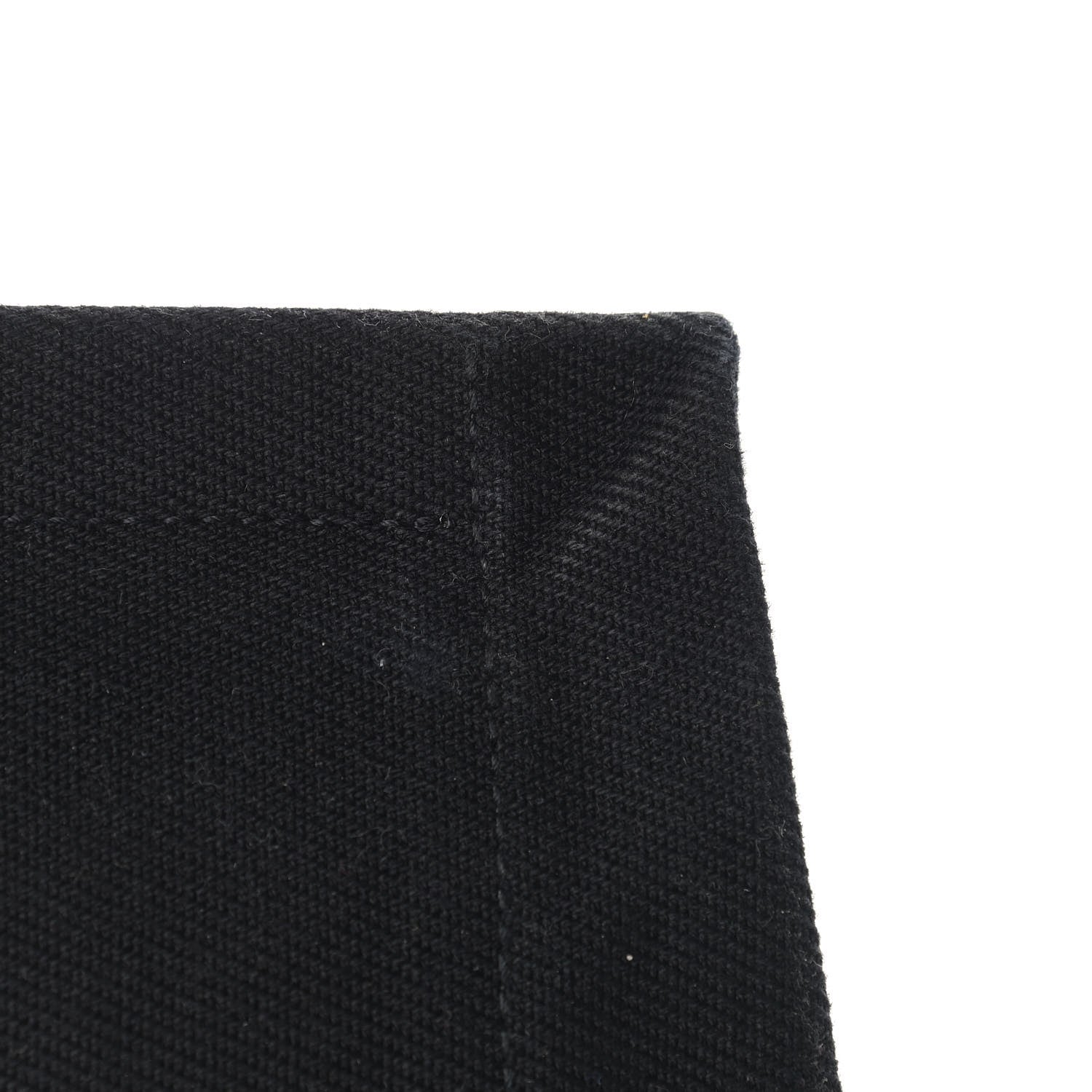 Saint Laurent Linen Calfskin Rive Gauche Tote Black 13 of 20