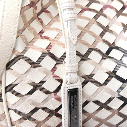 Burberry Patent Canvas Woven Nova Check Canterbury White 15 of 16
