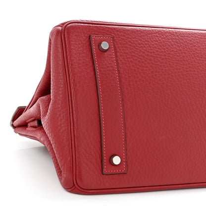 Hermes Taurillon Clemence JPG Shoulder Birkin 42 Rouge Casaque 9 of 14