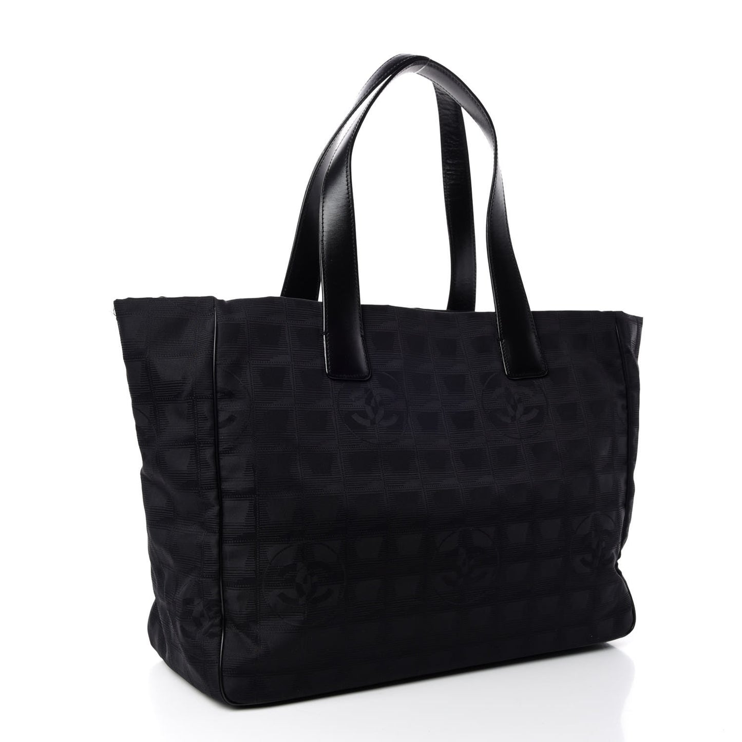 Nylon Large Travel Tote Black