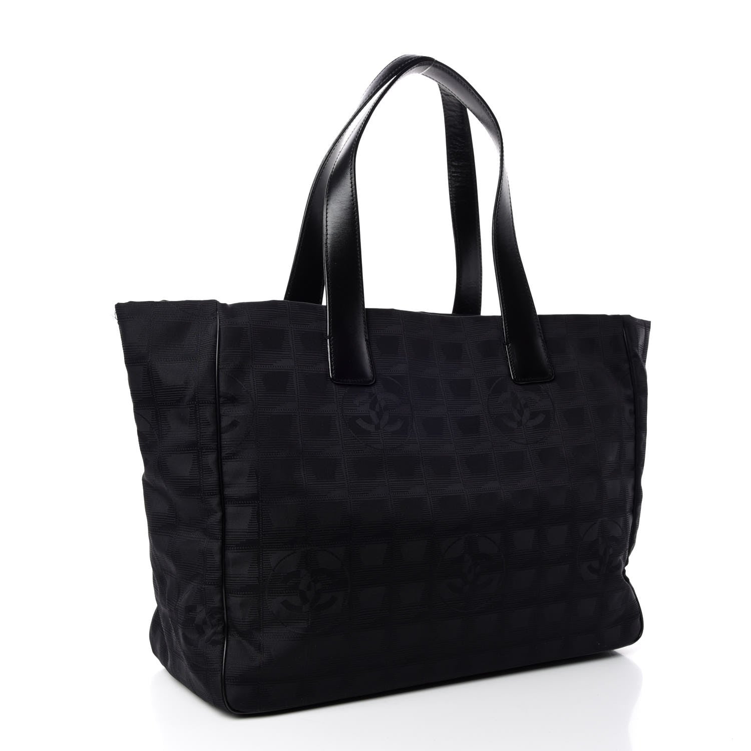 Chanel Nylon Large Travel Tote Black 3 of 9