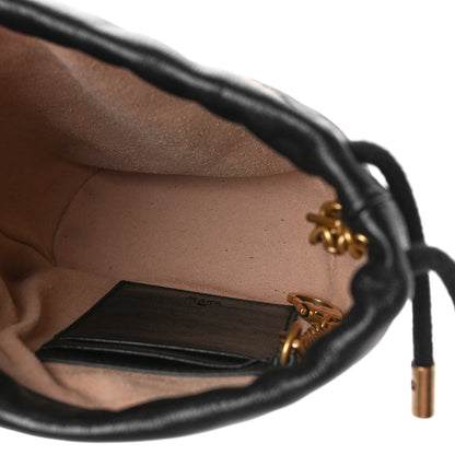Gucci Azalea Calfskin Matelasse Diagonal Patchwork Mini Torchon GG Marmont 2.0 Bucket Bag Black Beige Romantic Cerise 5 of 8