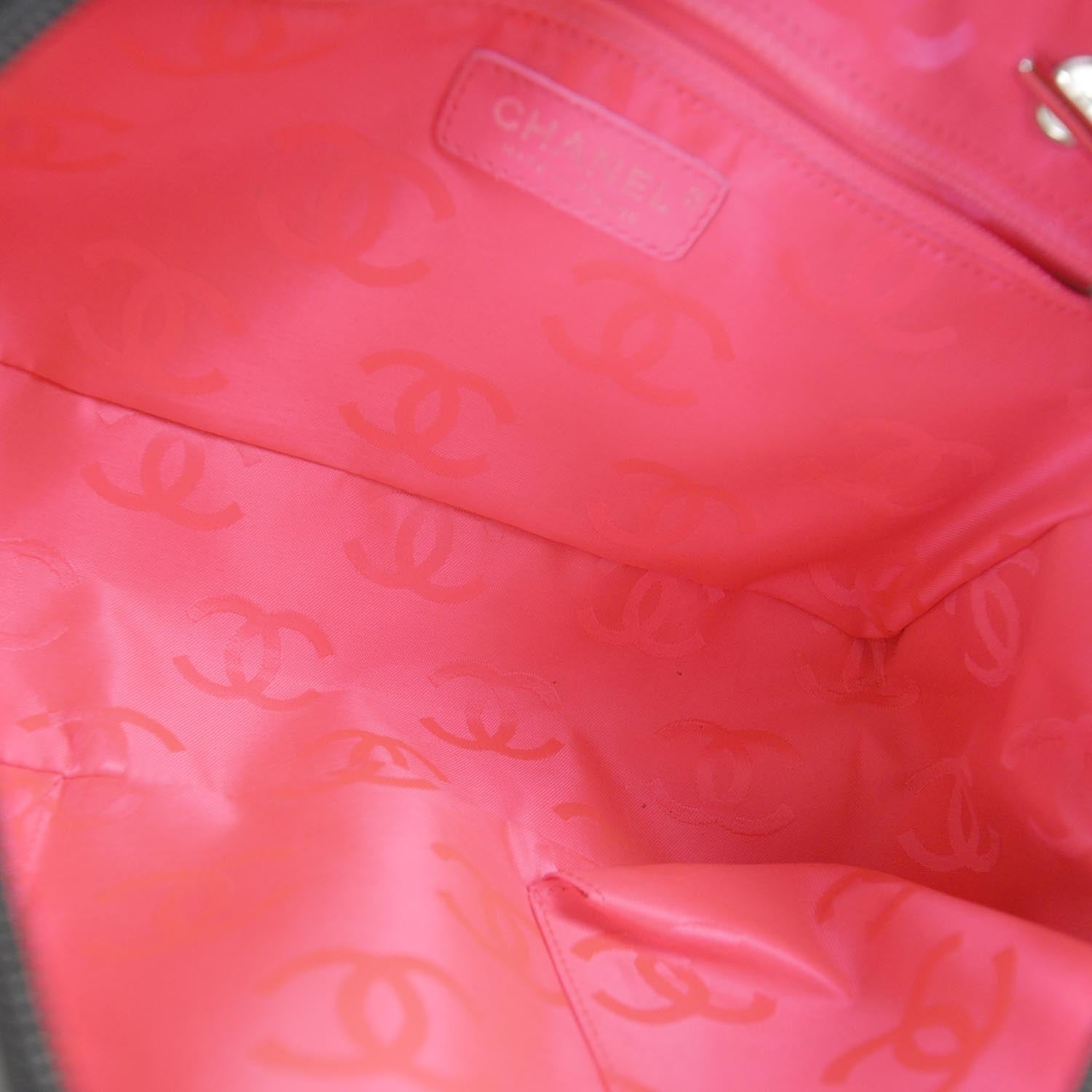 Chanel Calfskin Quilted Large Cambon Bowler Black White 6 of 9