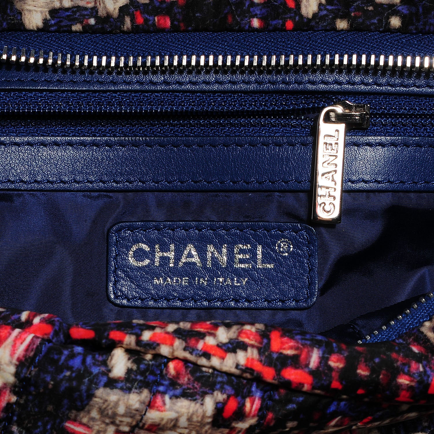 Chanel Nylon Tweed Printed Maxi Flap Multicolor 9 of 10