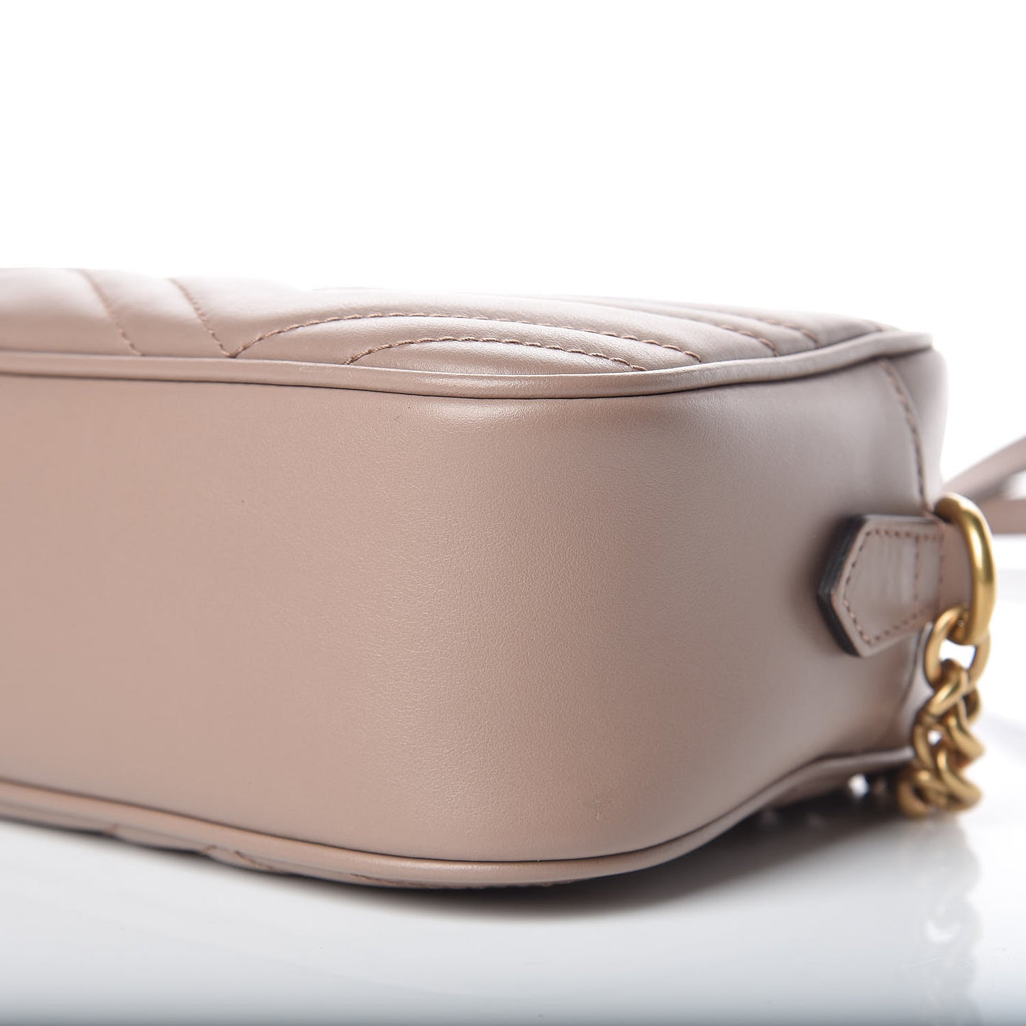 Calfskin Matelasse Small GG Marmont Chain Shoulder Bag Porcelain Rose