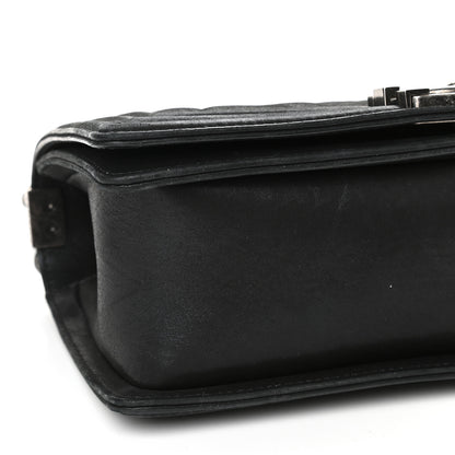 Chanel Iridescent Calfskin Embellished Double Stitch Medium Boy Flap Black 8 of 11