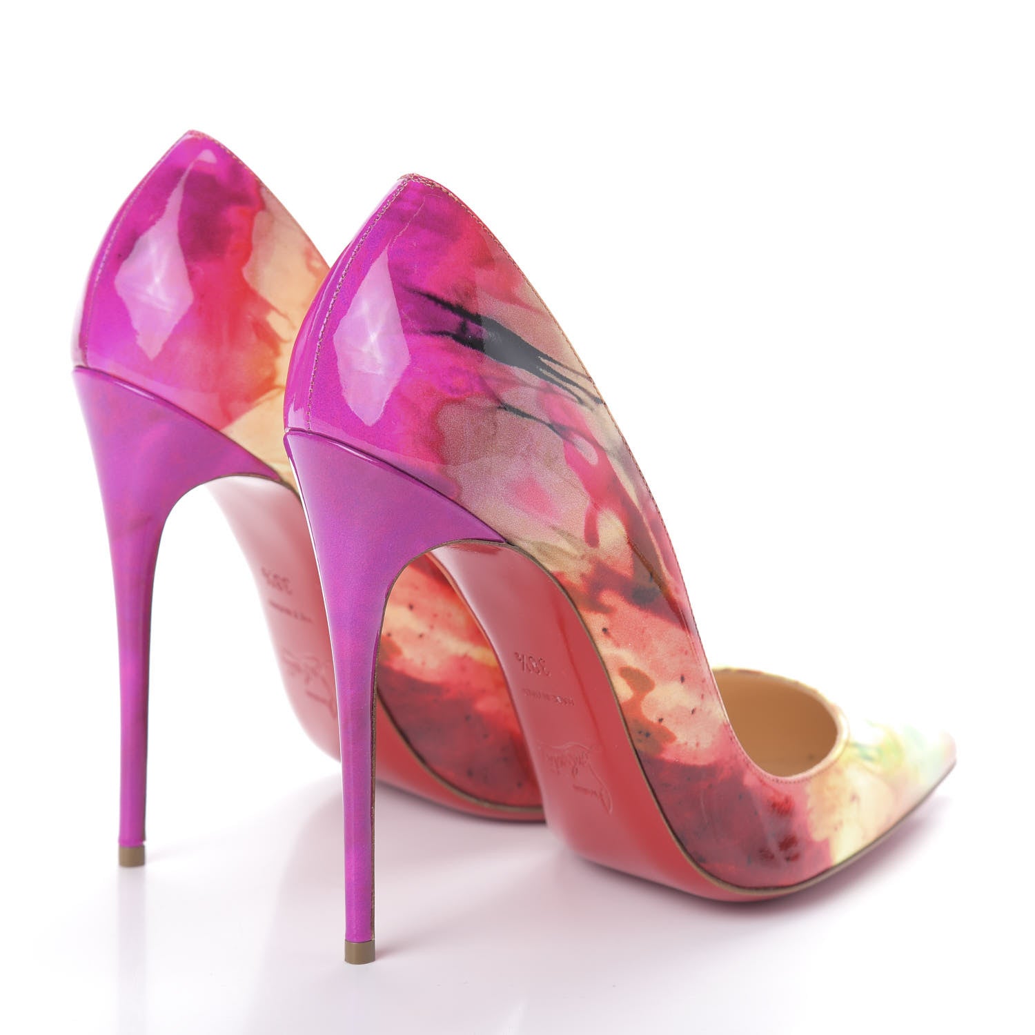 Christian Louboutin Patent Tie and Dye So Kate 120 Pumps 38.5 Multicolor 4 of 7