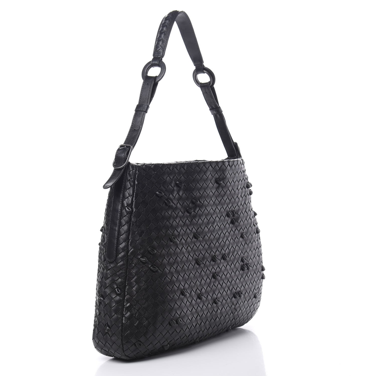 Bottega Veneta Nappa Intrecciato Naruto Knot Hobo Black 3 of 13