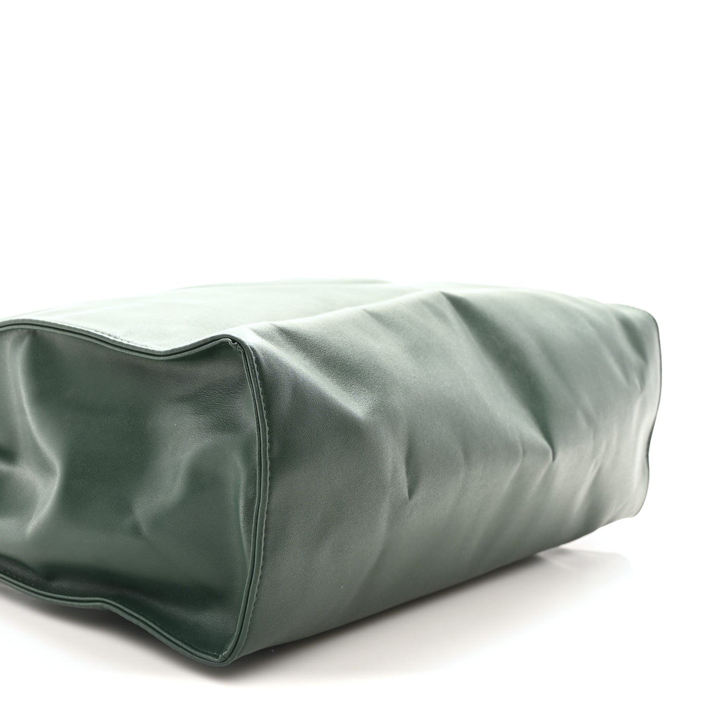 Vegan Leather Medium Shopping Bag Dark Olive