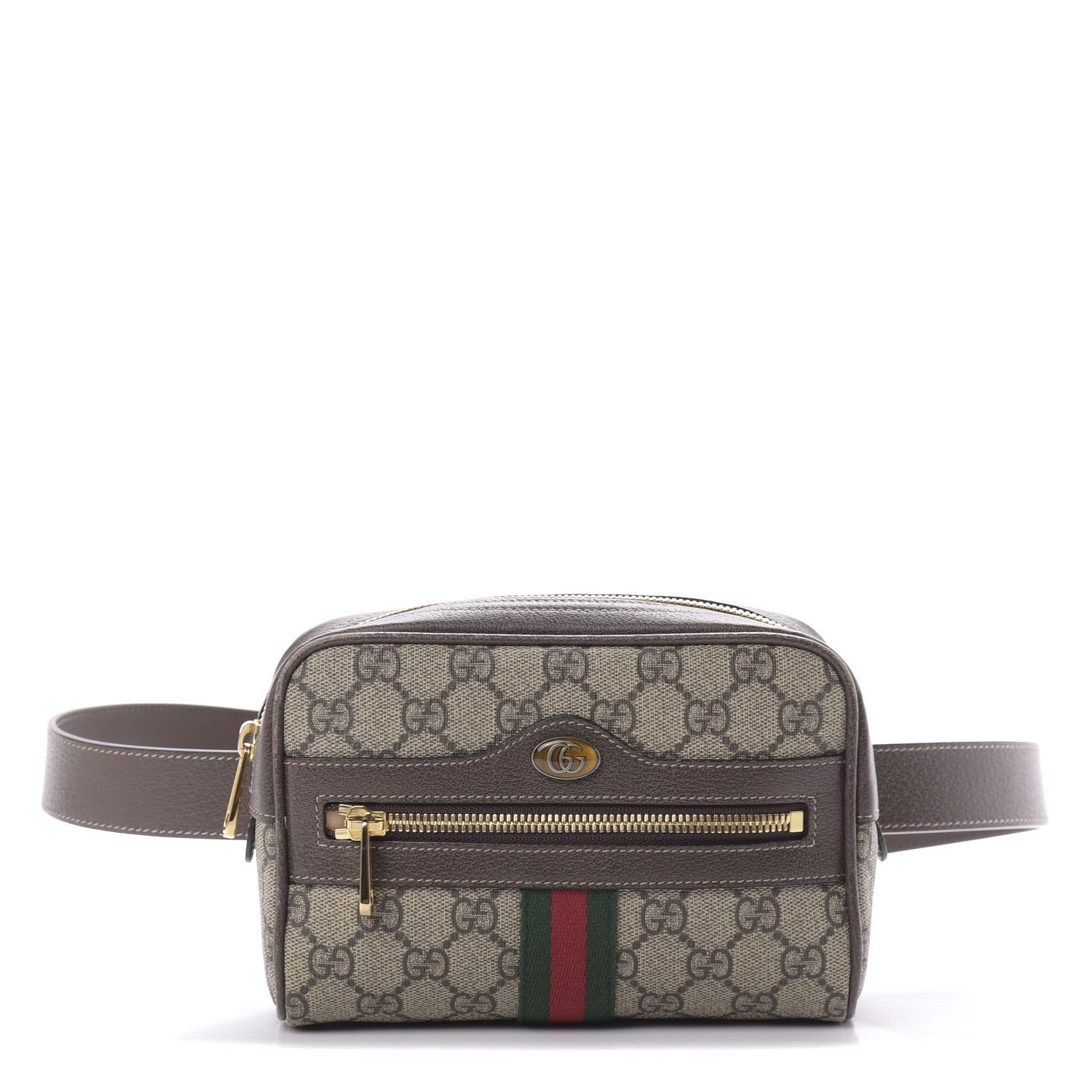 Gucci GG Supreme Monogram Web Small Ophidia Belt Bag 95 38 Dark Brown 1 of 14