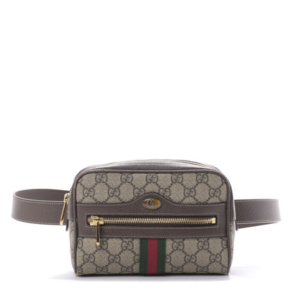 Gucci GG Supreme Monogram Web Small Ophidia Belt Bag 95 38 Dark Brown 1 of 14