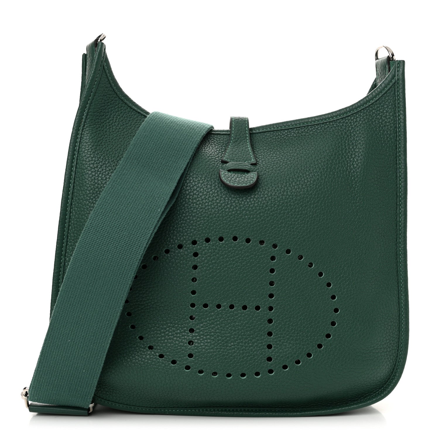 Hermes Taurillon Clemence EVELYNE III PM Malachite 1 of 10