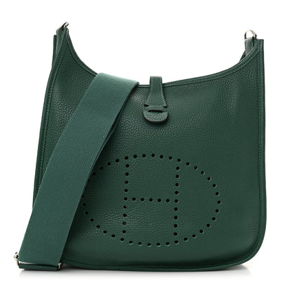 Hermes Taurillon Clemence EVELYNE III PM Malachite 1 of 10