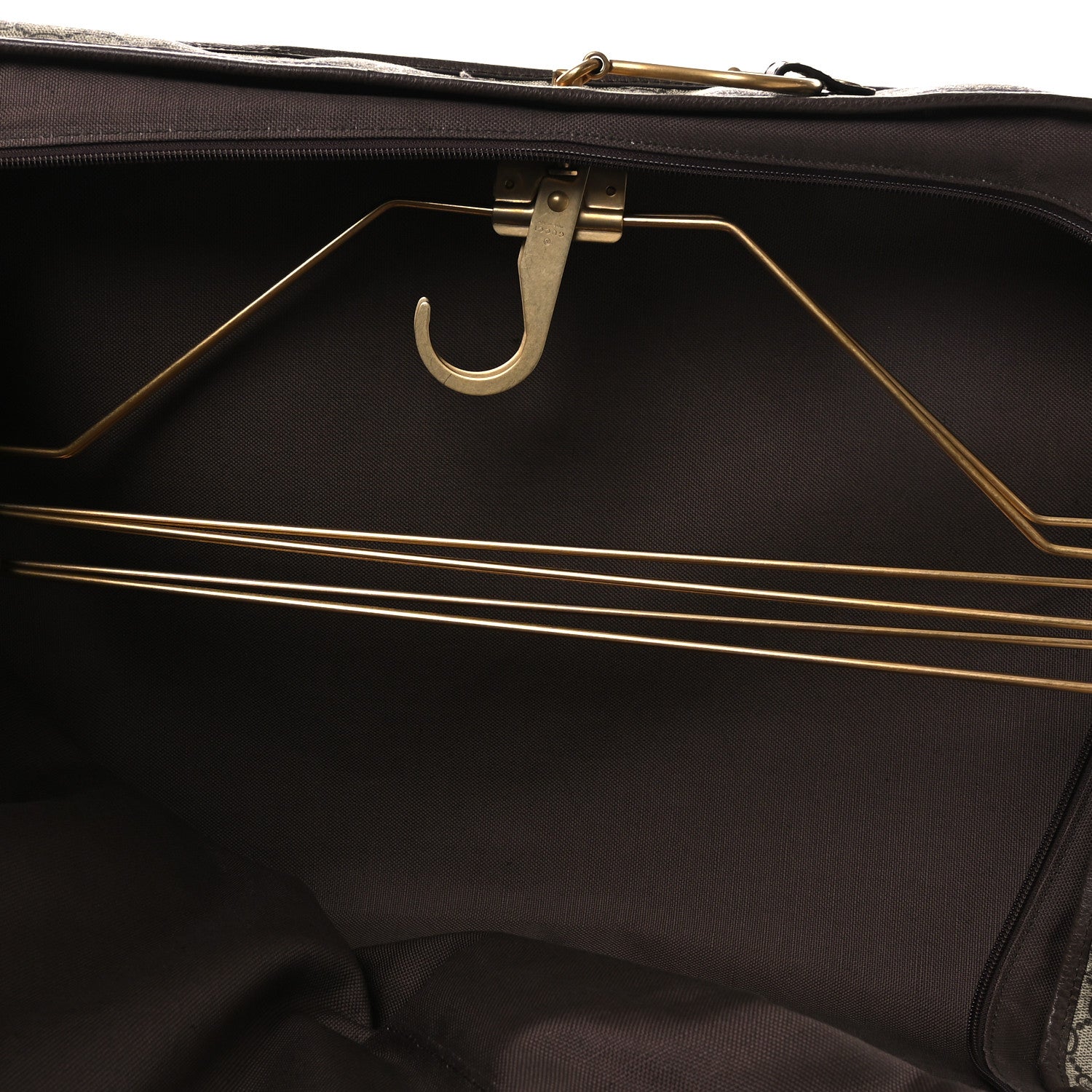 Gucci GG Supreme Monogram Textured Dollar Calfskin Web Ophidia Savoy Garment Bag Beige Ebony New Acero 5 of 12