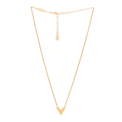 Louis Vuitton Essential V Necklace Gold 3 of 7