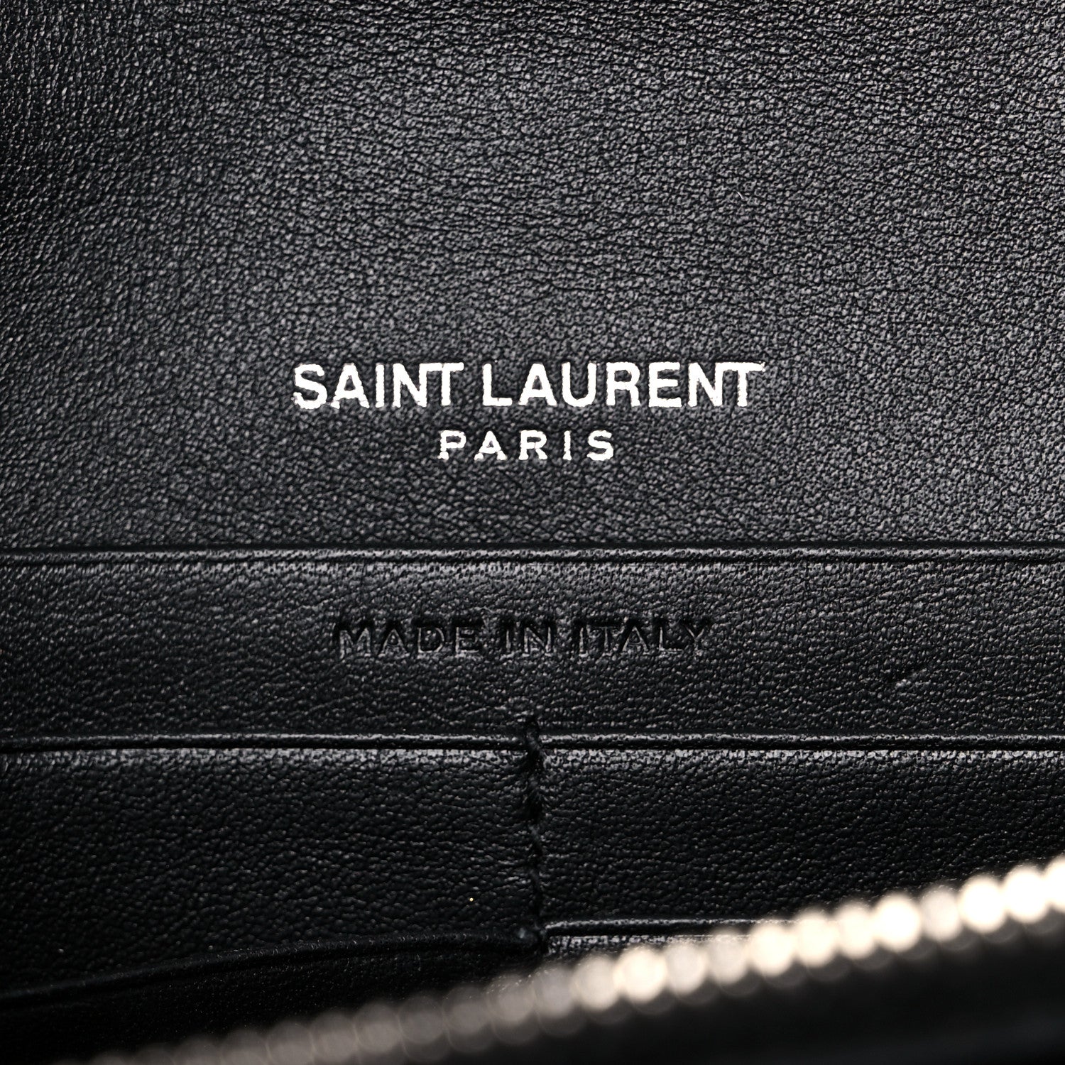 Saint Laurent Patent Grain De Poudre Matelasse Chevron Monogram Chain Wallet Neon Pink 6 of 13
