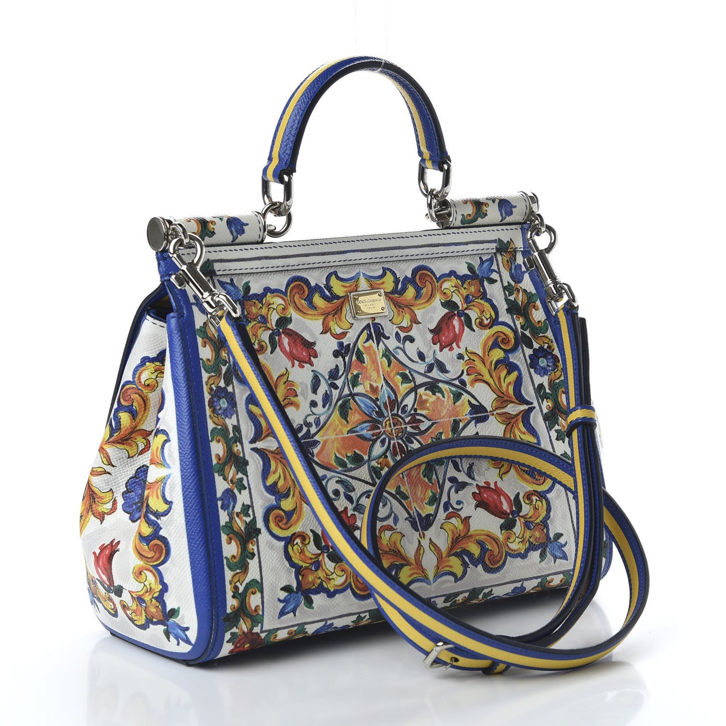 Dauphine Majolica Print Medium Miss Sicily Satchel Multicolor