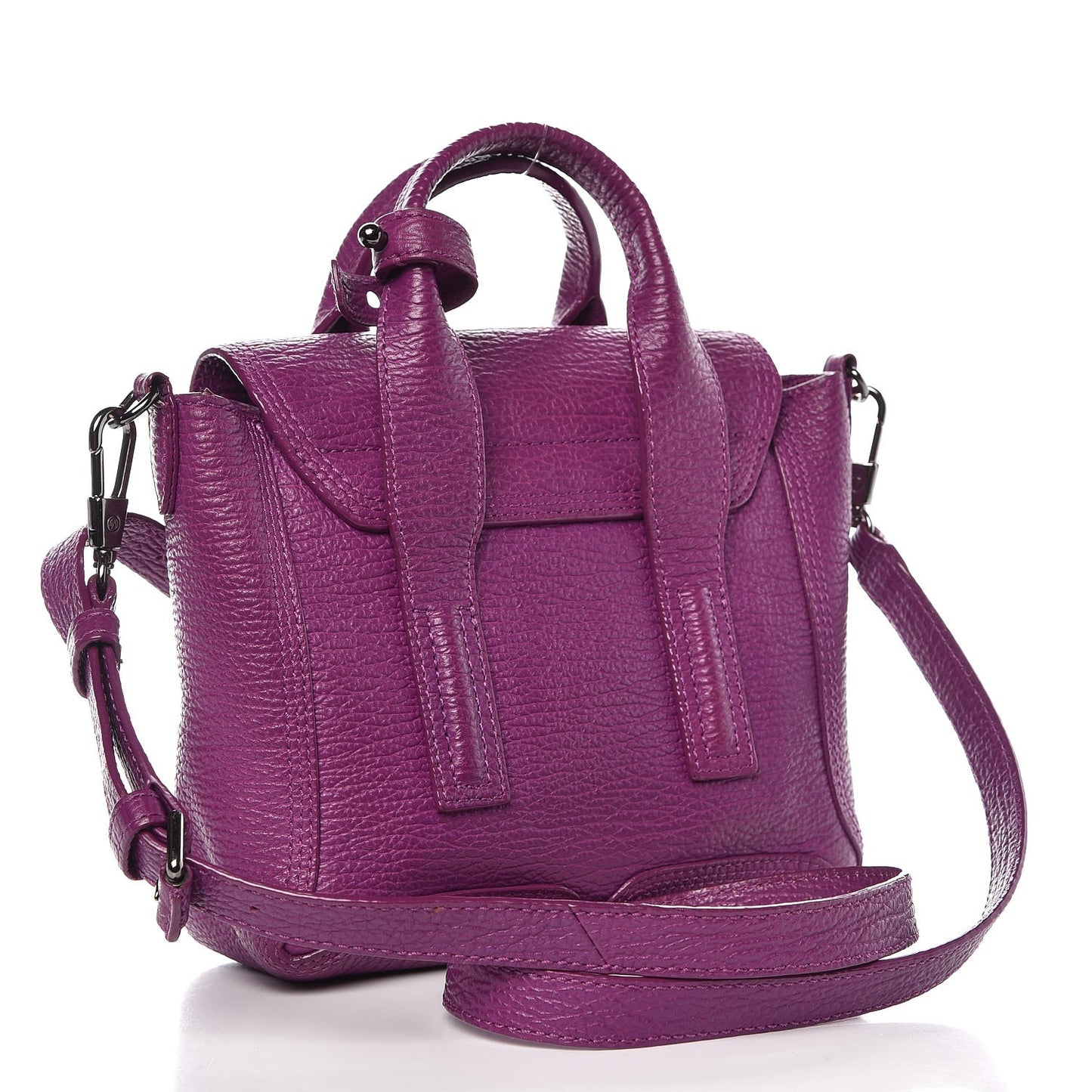 3.1 Textured Calfskin Mini Pashli Satchel Orchid