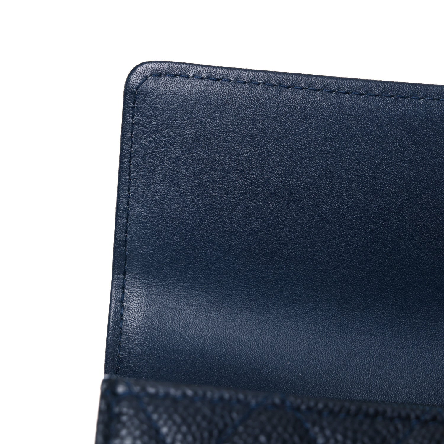 Chanel Caviar Quilted Large Boy Gusset Flap Wallet Blue 16 of 20