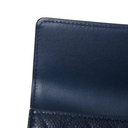 Chanel Caviar Quilted Large Boy Gusset Flap Wallet Blue 16 of 20