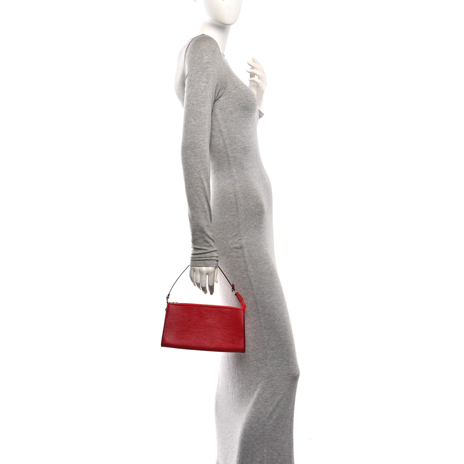 Louis Vuitton Epi Pochette Accessories 24 Castillan Red 2 of 10