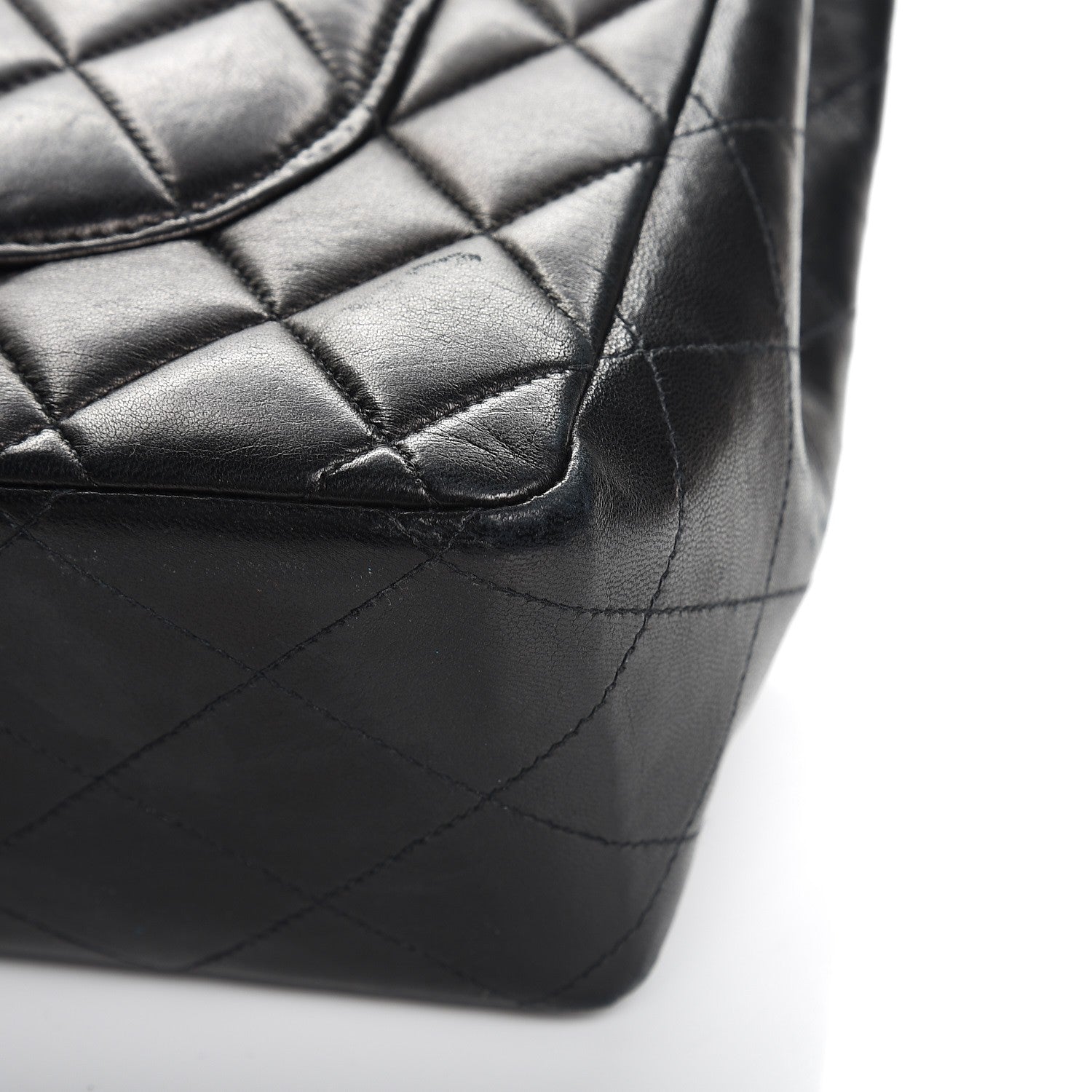 Chanel Lambskin Quilted Jumbo Single Flap Black 13 of 13