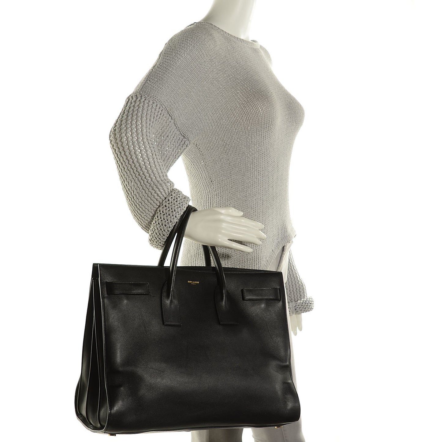 Calfskin Large Sac de Jour Carryall Black