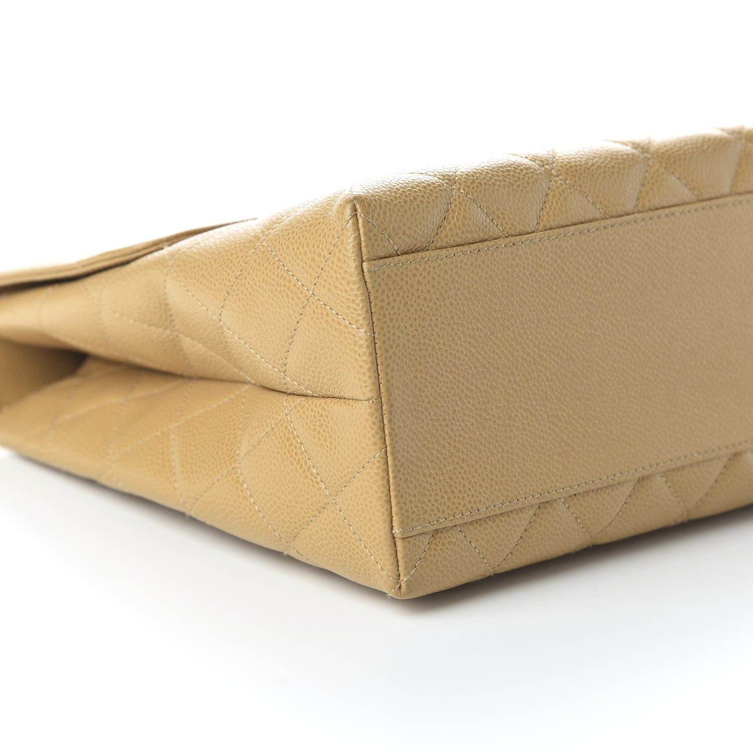 Chanel Caviar Quilted Jumbo Kelly Flap Beige 6 of 10