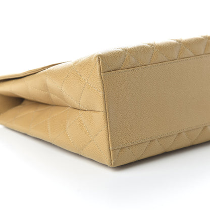 Chanel Caviar Quilted Jumbo Kelly Flap Beige 6 of 10