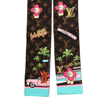 Louis Vuitton Silk Monogram 2021 Hollywood Christmas Animation Bandeau Marron 3 of 3