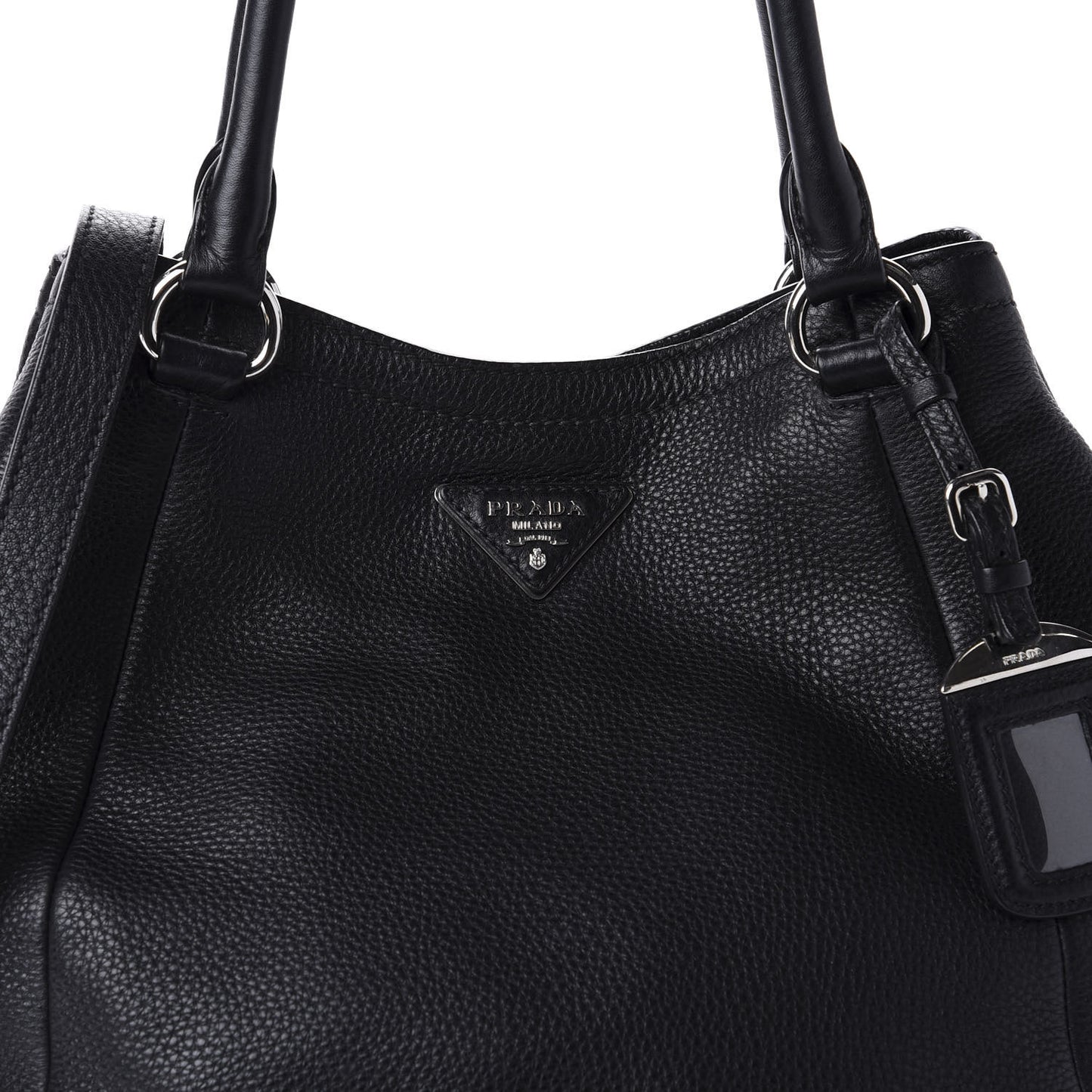 Vitello Daino Shoulder Bag Black