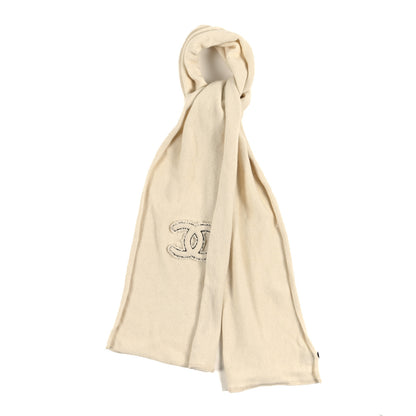 Chanel Cashmere CC Stole Ivory 1 of 4