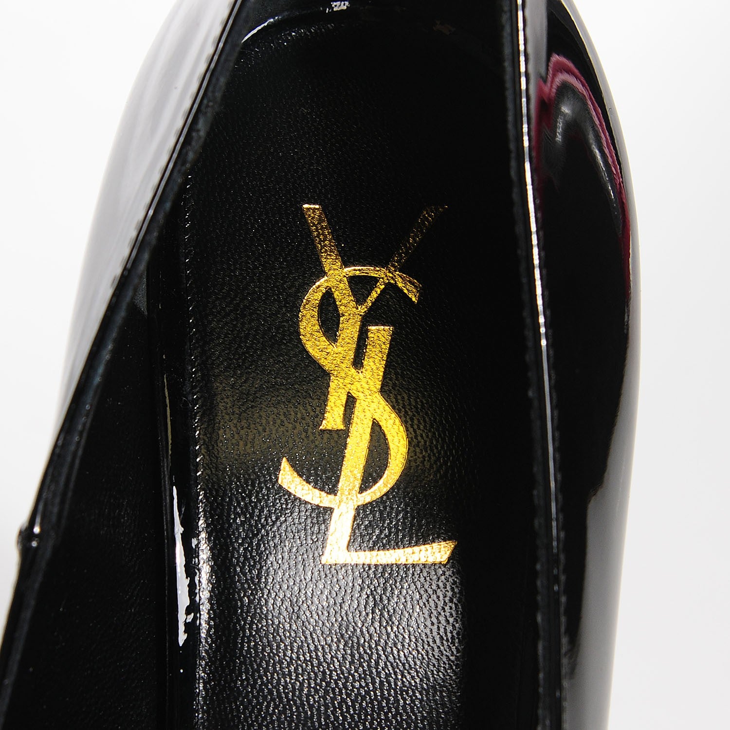 Saint Laurent Vitello Vernice Tribtoo Two 105 Platform Pumps 38 Nero Black 7 of 8