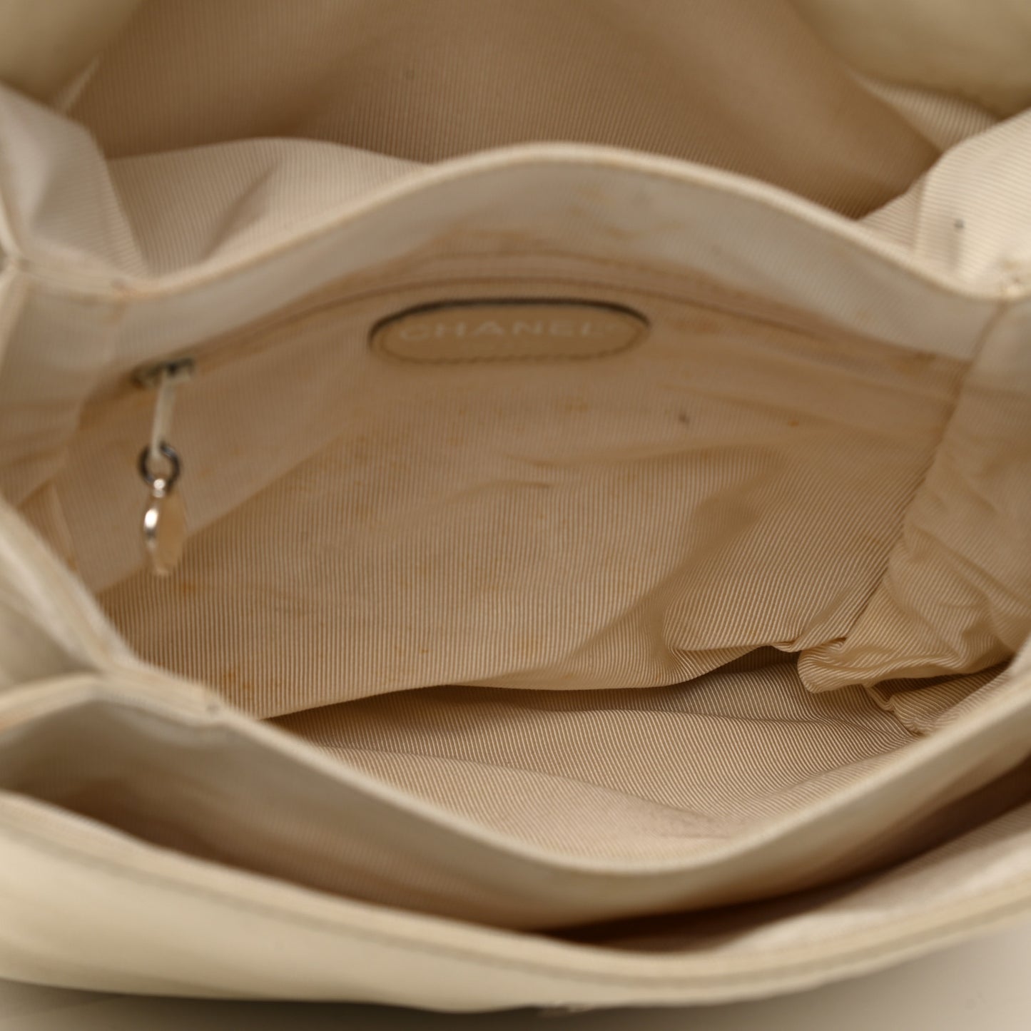 Lambskin CC Flap Backpack White