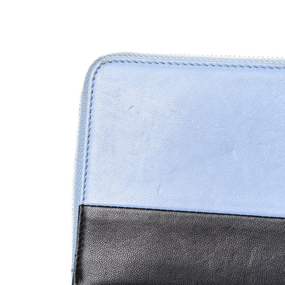 Celine Lambskin Large Zip Around Multifunction Wallet Blue Lavender 12 of 12