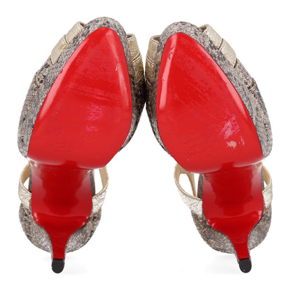 Christian Louboutin Glitter Glennalta 150 Pumps 36.5 Roccia 7 of 10