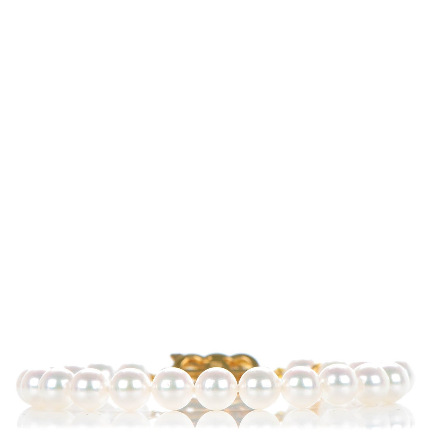18K Yellow Gold Akoya Cultured Pearl 7mm Strand Bracelet