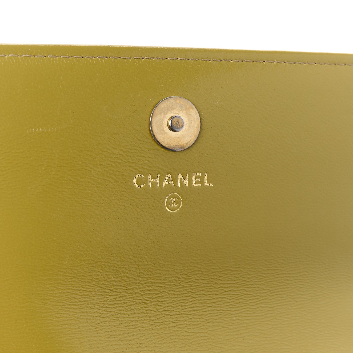 Chanel Lambskin Quilted Chanel 19 Flap Phone Holder With Chain Green 6 of 12