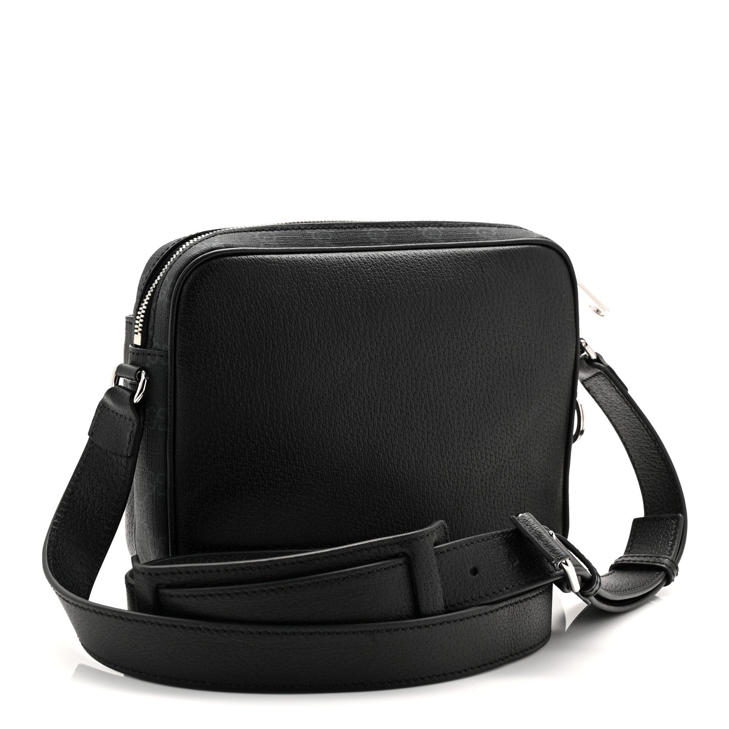 グッチメッセージバックGG Supreme Monogram Leather GUCCI GG SUPREME BLACK MONOGRAM WEB FLAT MESSENGER BAG | eBay