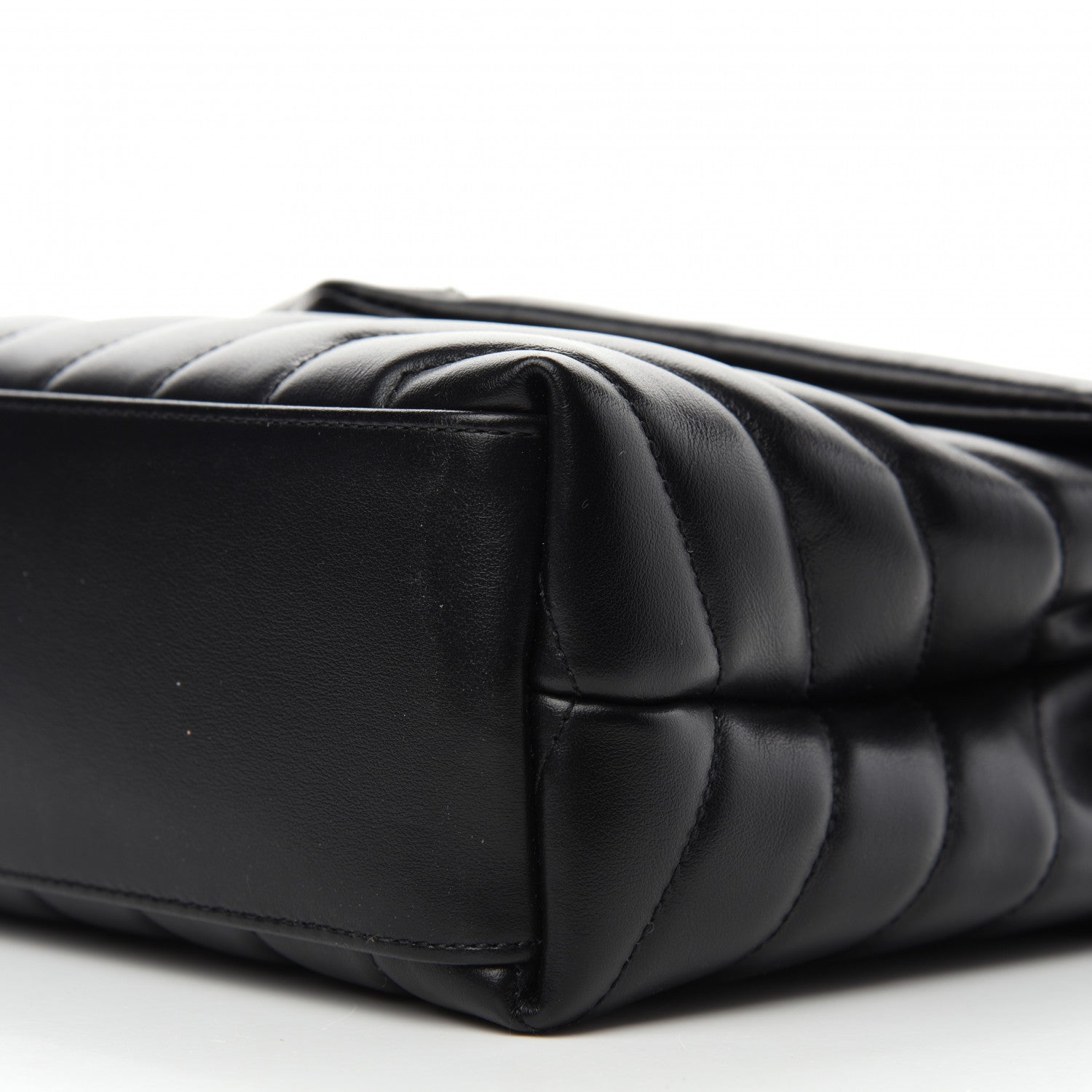 Saint Laurent Calfskin Y Quilted Monogram Small Loulou Chain Satchel Black 11 of 11