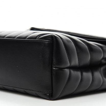 Saint Laurent Calfskin Y Quilted Monogram Small Loulou Chain Satchel Black 11 of 11