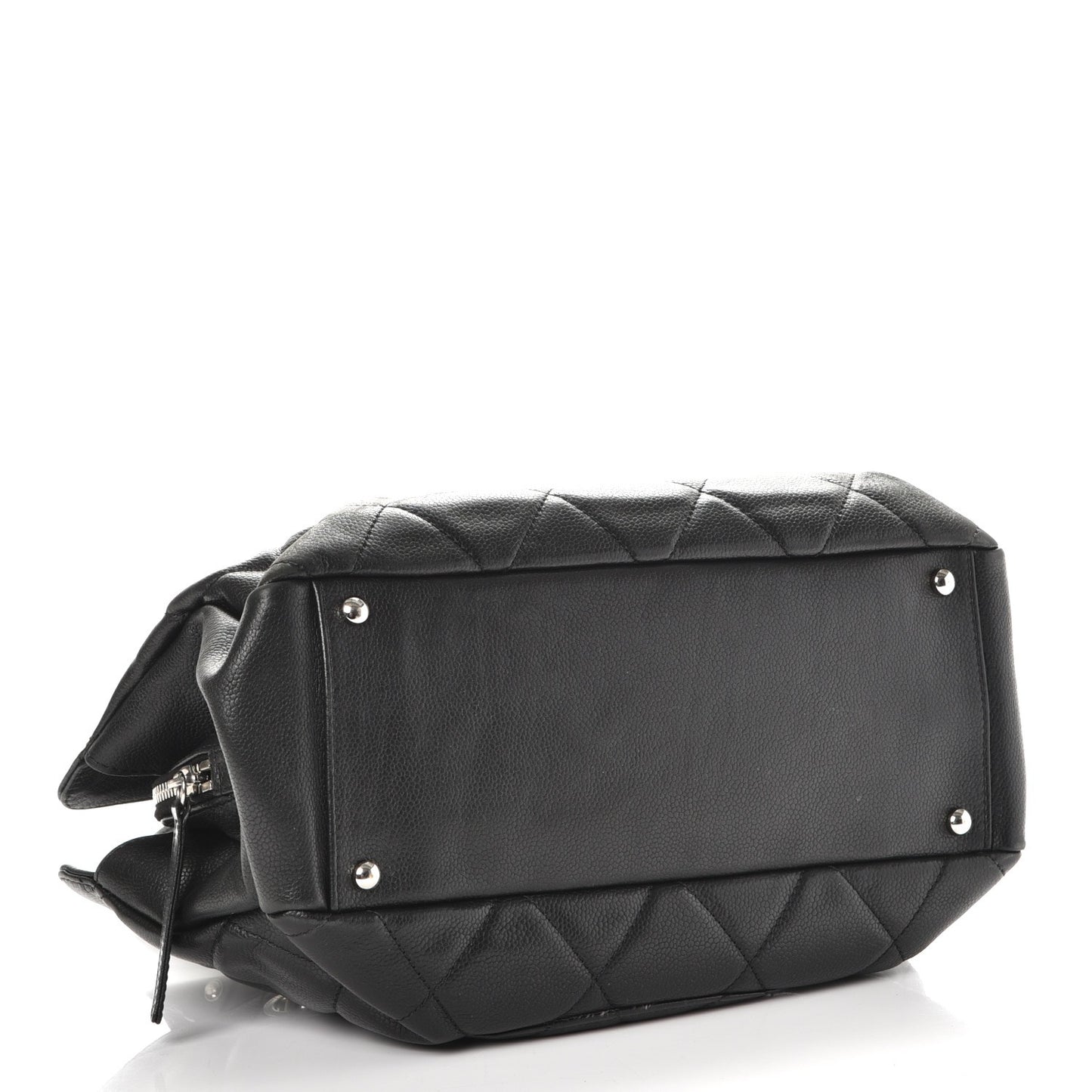 Soft Caviar Quilted CC Timeless Tote Black