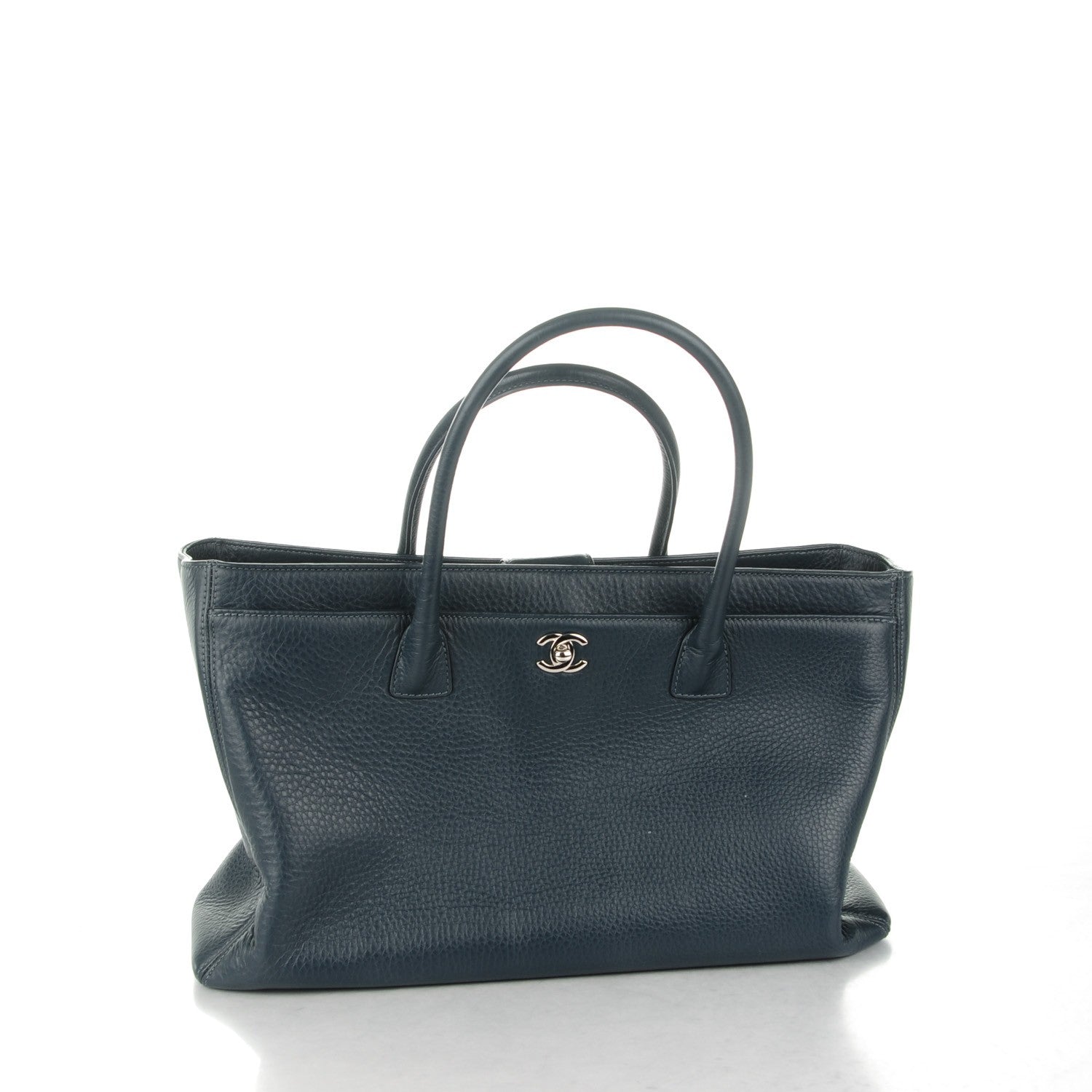 Chanel Deerskin Cerf Executive Shopper Tote Dark Blue 9 of 9