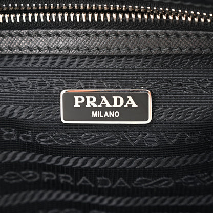 Prada Nylon Saffiano Vela Double Zip Crossbody Bag Black 7 of 12